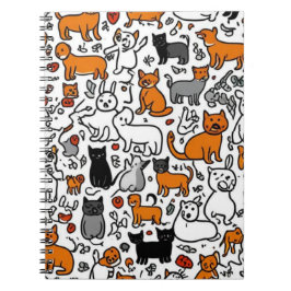 Cartoon Cats & Doodles Notitieboek