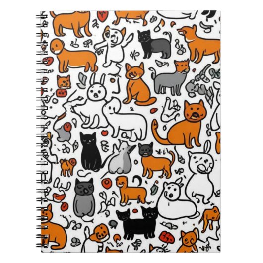 Cartoon Cats & Doodles Notitieboek (Voorkant)