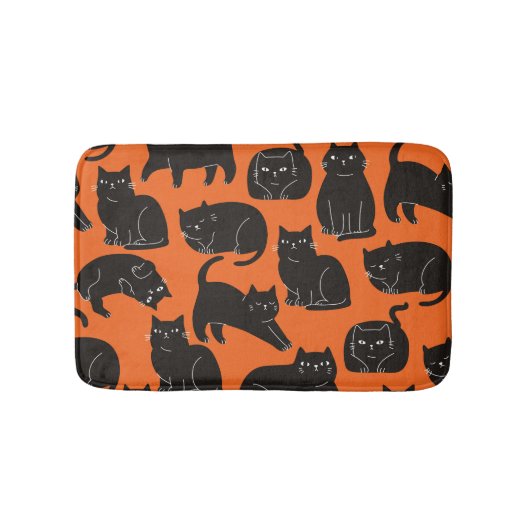 Cartoon Cats Hand getrokken patroon Badmat (Voorkant)