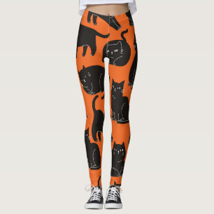 Cartoon Cats Hand getrokken patroon Leggings