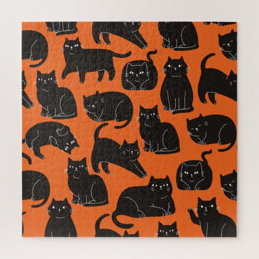 Cartoon Cats Hand getrokken patroon Legpuzzel (Verticaal)