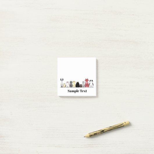 cartoon cats post it post-it® notes (Op bureau)