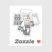 Cartoon Cats Sticker (Vel)