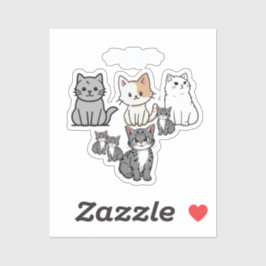 Cartoon Cats Sticker