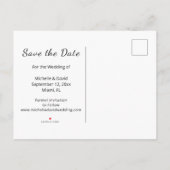 Cartoon Cats Tekening Bruiloft Save the Date Zwart Aankondigingskaart (Achterkant)