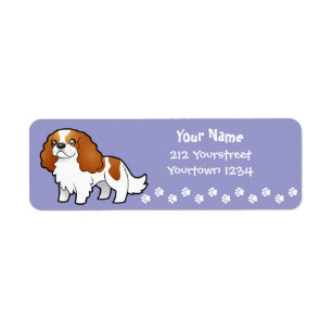Cartoon Cavalier King Charles Spaniel Etiket