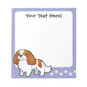 Cartoon Cavalier King Charles Spaniel Notitieblok (Voorkant)