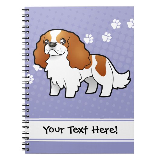 Cartoon Cavalier King Charles Spaniel Notitieboek (Voorkant)