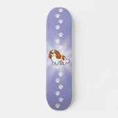 Cartoon Cavalier King Charles Spaniel Skateboard (Voorkant)