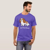 Cartoon Cavalier King Charles Spaniel T-shirt (Voorkant volledig)