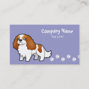 Cartoon Cavalier King Charles Spaniel Visitekaartje