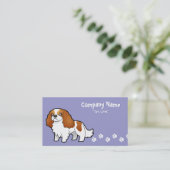 Cartoon Cavalier King Charles Spaniel Visitekaartje (Staand voorkant)