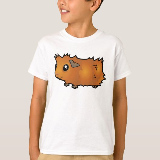 Cartoon Cavia (ruig) T-shirt (Voorkant)