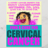 Cartoon Cervical Cancer Benefit Flyer (Achterkant)