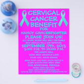 Cartoon Cervical Cancer Benefit Flyer (Enkel)