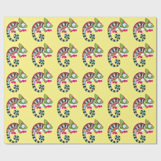 cartoon chameleon cadeaupapier (Vlak)