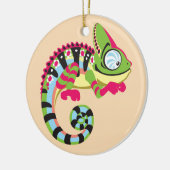 cartoon chameleon keramisch ornament (Links)