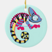 cartoon chameleon keramisch ornament (Achterkant)