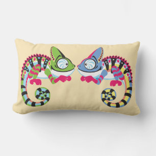 cartoon chameleon kussen