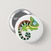 cartoon chameleon ronde button 5,7 cm (Voorkant /achterkant)