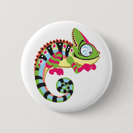 cartoon chameleon ronde button 5,7 cm