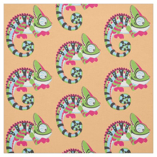 cartoon chameleon stof (Swatch)