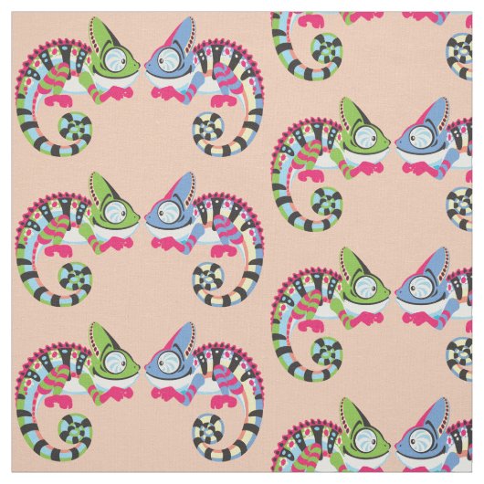 cartoon chameleon stof (Swatch)