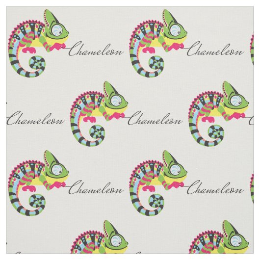 cartoon chameleon stof (Swatch)