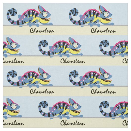 cartoon chameleon stof (Swatch)