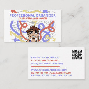 Cartoon Chaos Design, Professional Organizer Visitekaartje