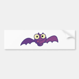 Cartoon Character Halloween Happy Bat Bumpersticker