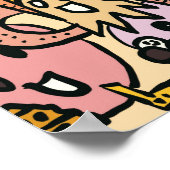 Cartoon Character Hand Drawn Toss Pattern Poster (Hoek)