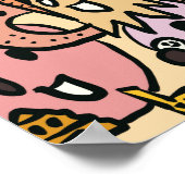 Cartoon Character Hand Drawn Toss Pattern Poster (Hoek)