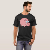 Cartoon Character Happy Pig T-shirt (Voorkant volledig)