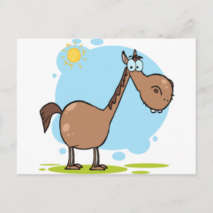 Cartoon Character Horse Briefkaart