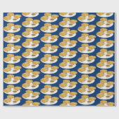 Cartoon Character Latkes Apple Sauce Sour Cream Cadeaupapier (Vlak)