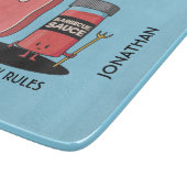 Cartoon Characters Steak & Sauce BBQ Chef Snijplank (Hoek)