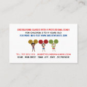 Cartoon Cheerleader Design, Cheerlead Coach Visitekaartje (Achterkant)