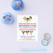 Cartoon Cheerleader Design, supertoonaangevende kl Flyer (Enkel)
