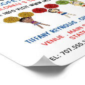 Cartoon Cheerleader Design, supertoonaangevende kl Poster (Hoek)