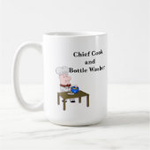 Cartoon Chef, "Chief Cook and Bottle Washer" Koffiemok (Links)