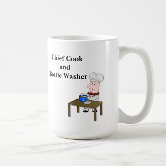 Cartoon Chef, "Chief Cook and Bottle Washer" Koffiemok (Rechts)