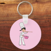 Cartoon Chef Girl Sleutelhanger (Voorkant)