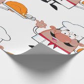 Cartoon Chef Holding Roast Turkije Cadeaupapier
