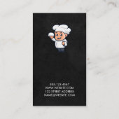Cartoon Chef Logo | restaurant Visitekaartje (Achterkant)
