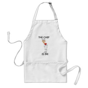 Cartoon Chef met grappige woorden Standaard Schort