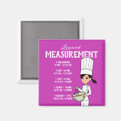 Cartoon Chef met Liquids Meetkaart Magneet (Voorkant / Achterkant)