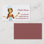 Cartoon Chef Woman Visitekaartje (Voorkant / Achterkant)