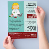 Cartoon Chemist, Farmacie, Adverteren apothekers Flyer (Hand)