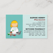 Cartoon Chemist, Farmacie, apothekers Visitekaartje (Voorkant)